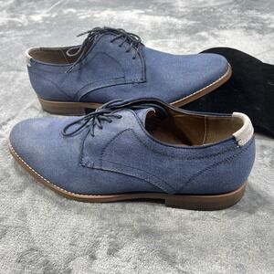Aldo Shoes Mens 10.5 Blue Lars Denim Style Oxford Toe Dress City Club Lounge